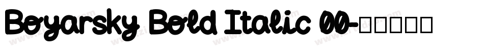 Boyarsky Bold Italic 00字体转换